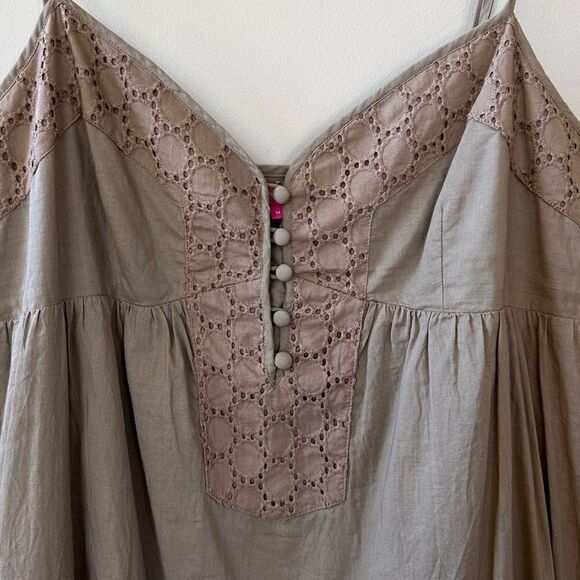 Women’s BCBG Neutral Tan Boho Summer Midi Dress M - Picture 14 of 14